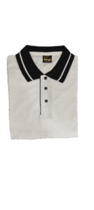 Best Sale Two-Tone Polo Shirts, Short Sleeve Custom T-Shirt with Button Collar, White & Black