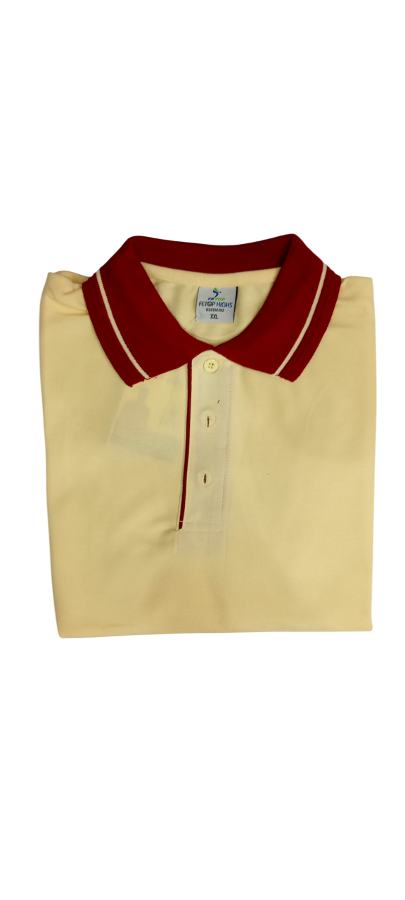 Top Sale Two-Tone Polo Shirts, Short Sleeve Custom T-Shirt with Button Collar, Orange & Maroon