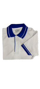 Top Sale Two-Tone Polo Shirts, Short Sleeve Custom T-Shirt with Button Collar,White & NavyBlue