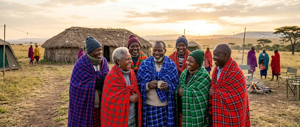 maasai shuka with fleece