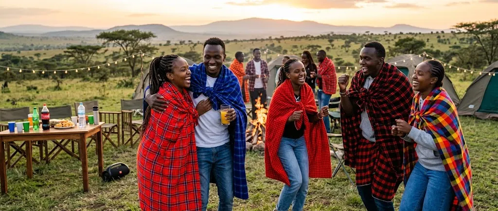 maasai shuka with fleece