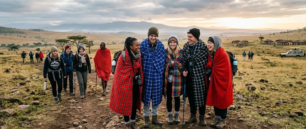 maasai shuka with fleece